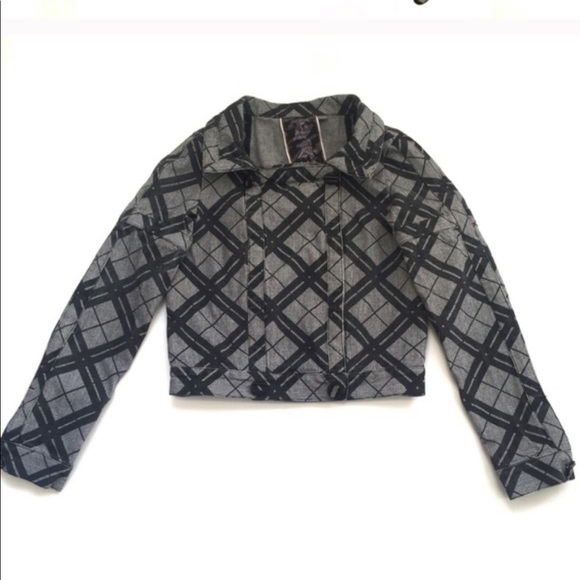 L.A.M.B. Gwen Stefani Plaid Motto Jacket - Picture 2 of 9